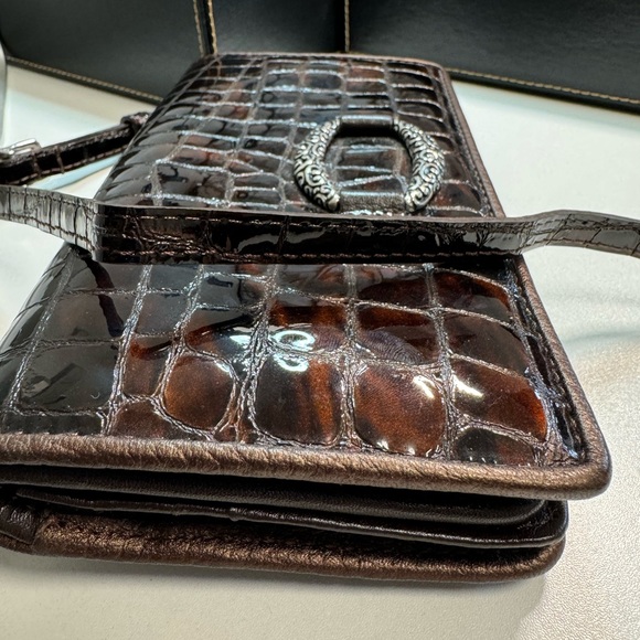 Brighton chocolate Patent Leather Wallet - Picture 6 of 15